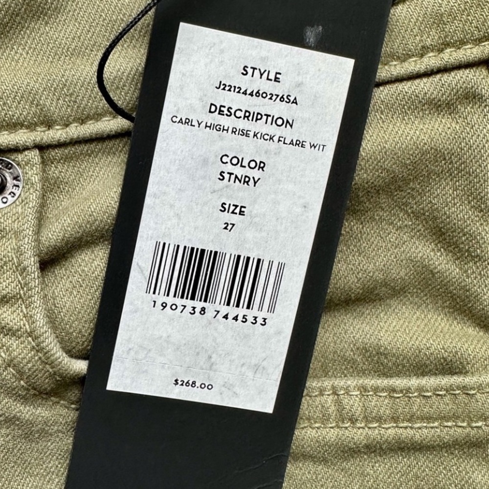 Veronica Beard Carly kick out raw hem pant